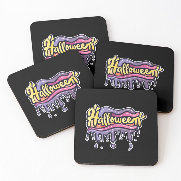 Item preview, Colorful  blue Spooky Halloween Spooky Season Vibes ver 5c Cute Ghost, Witch & Pumpkin Design – Funny Vintage Halloween Art for Fall Fans | Skull, pumpkin & Witchcraft in october 31 designed and sold by mndesignworx.