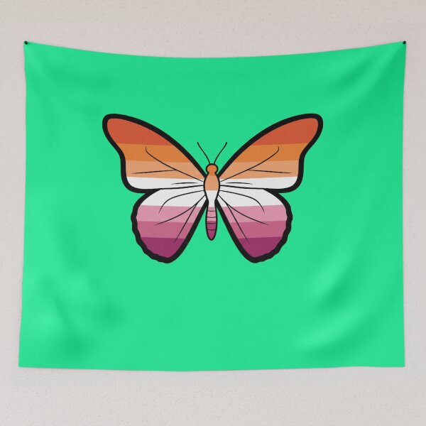 Item preview, Lesbian Flag Butterfly designed and sold by Sapphic-Charm.
