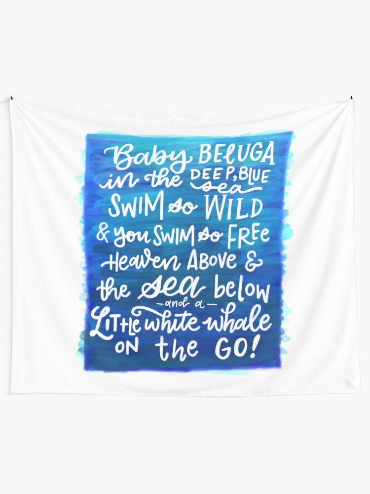 Alternate view of Baby Beluga Tapestry