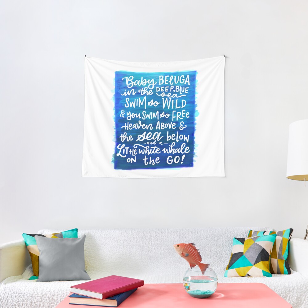 Baby Beluga Tapestry
