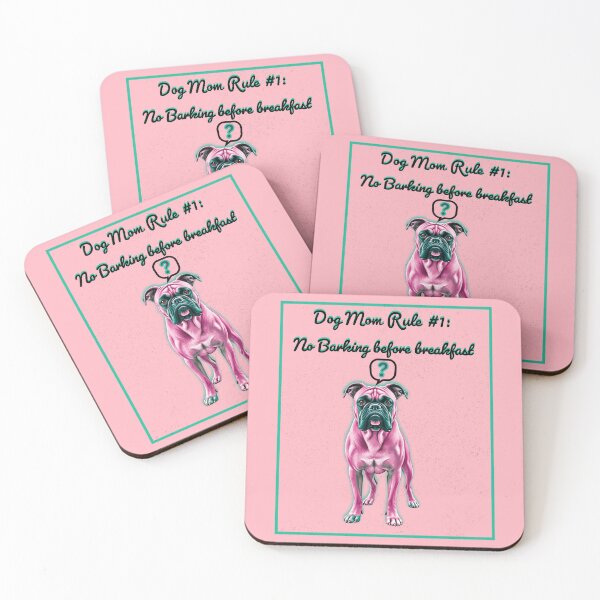 Item preview, Dog Mom Rule # 1 : No Barking Before Breakfast designed and sold by OldDogNewDawn.