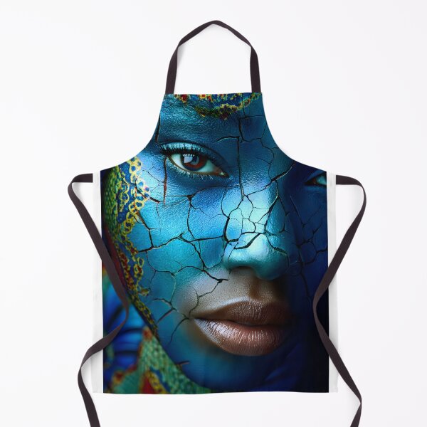 Item preview, Beautiful cracked face art with vibrant blue tones designed and sold by Artessie.