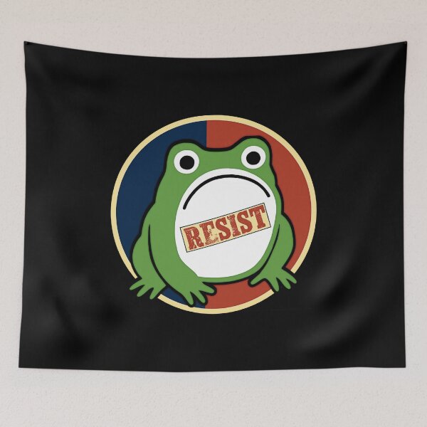 Item preview, Retro Portland Frog Protest Resist ,Vintage resist frog designed and sold by gear-posters.