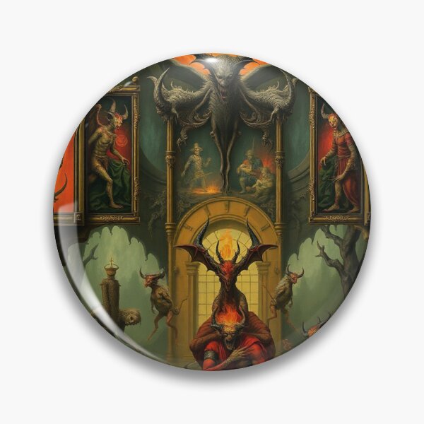 Item preview, Depiction of the layers of Hell fantastical artwork designed and sold by Vintage Designs +.