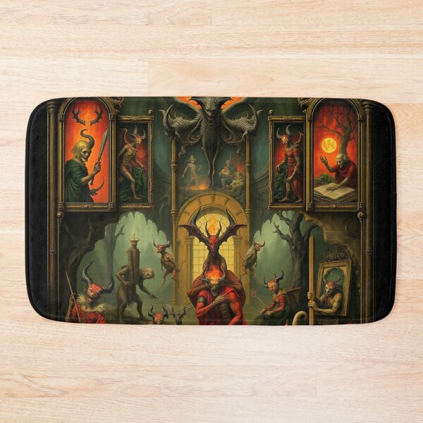 Item preview, Depiction of the layers of Hell fantastical artwork designed and sold by Vintage Designs +.