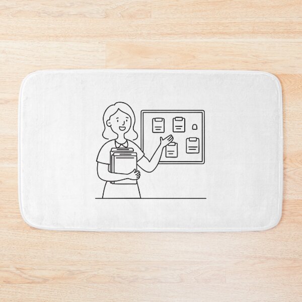 Item preview, A teacher arranging folders beside a bulletin board designed and sold by rasagamastore.