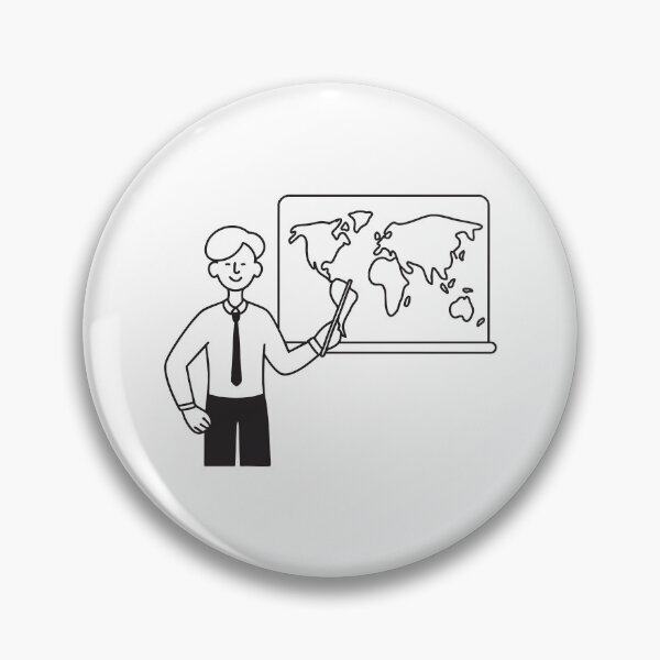 Item preview, A teacher holding a pointer near a world map on the wall designed and sold by rasagamastore.