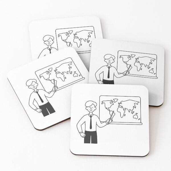 Item preview, A teacher holding a pointer near a world map on the wall designed and sold by rasagamastore.