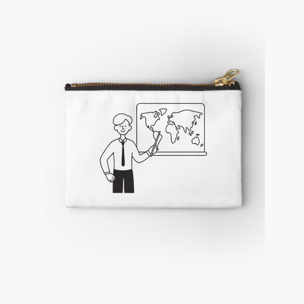 Item preview, A teacher holding a pointer near a world map on the wall designed and sold by rasagamastore.