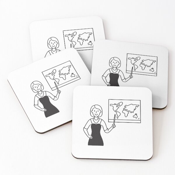 Item preview, A teacher holding a pointer near a world map on the wall designed and sold by rasagamastore.