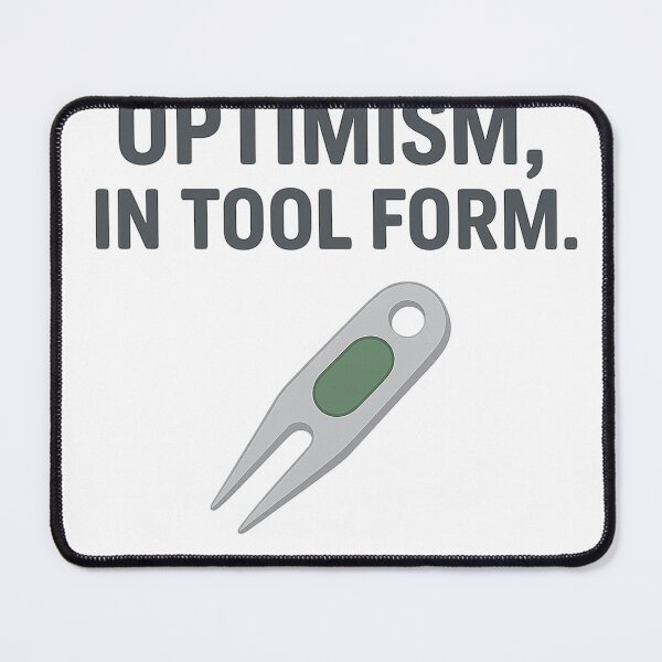 Item preview, Optimism, in Tool Form – Minimalist Golf Humor designed and sold by OffsideMindset.
