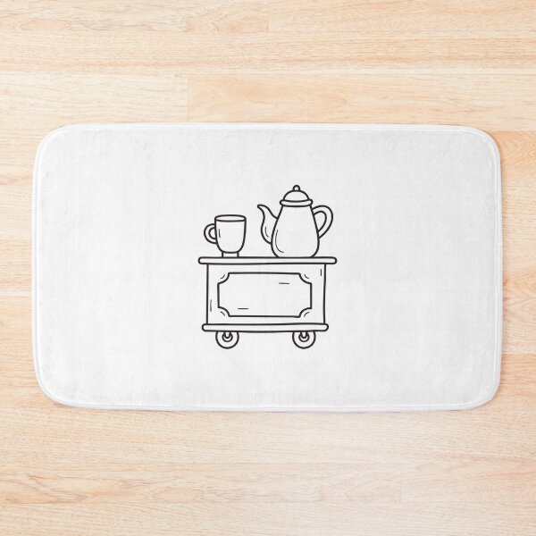 Item preview, A teapot and a milk jug on a restaurant cart designed and sold by rasagamastore.