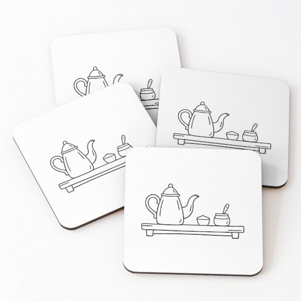 Item preview, A teapot beside a sugar bowl on a dining table designed and sold by rasagamastore.