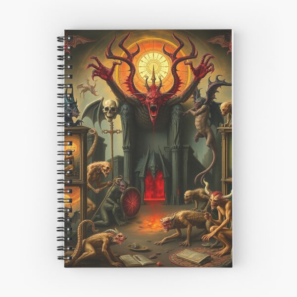 Item preview, Depiction of the layers of Hell fantastical artwork designed and sold by Vintage Designs +.