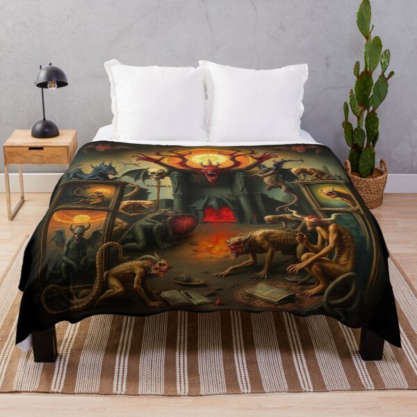 Item preview, Depiction of the layers of Hell fantastical artwork designed and sold by Vintage Designs +.