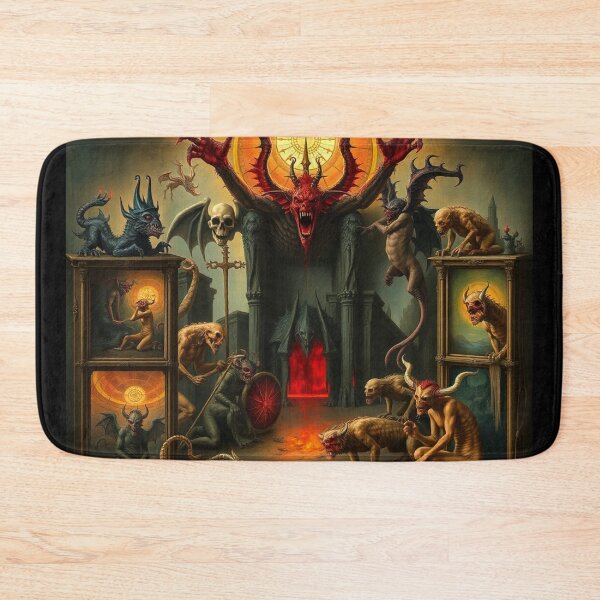 Item preview, Depiction of the layers of Hell fantastical artwork designed and sold by Vintage Designs +.