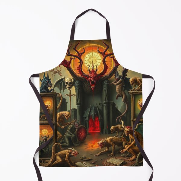 Item preview, Depiction of the layers of Hell fantastical artwork designed and sold by Vintage Designs +.