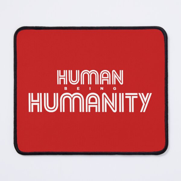 Item preview, Human Being Humanity Words Art in Bright White Colour designed and sold by activlifewear.