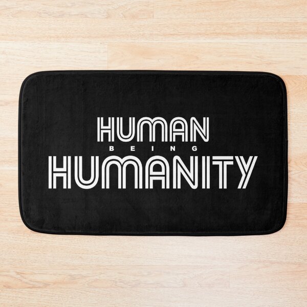 Item preview, Human Being Humanity Words Art in Bright White Colour designed and sold by activlifewear.