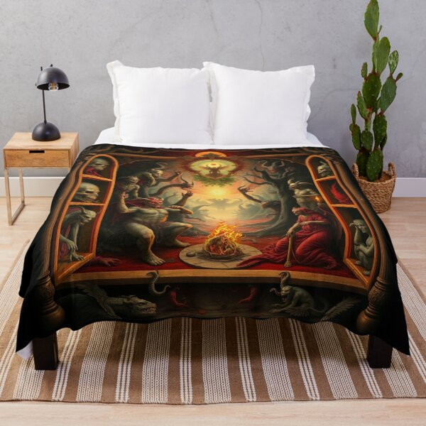 Item preview, Depiction of the layers of Hell fantastical artwork designed and sold by Vintage Designs +.