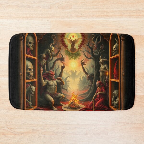 Item preview, Depiction of the layers of Hell fantastical artwork designed and sold by Vintage Designs +.