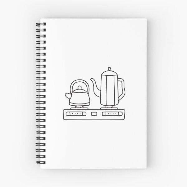 Item preview, A teapot resting on a stove beside a kettle designed and sold by rasagamastore.