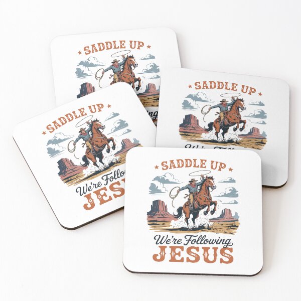 Item preview, Saddle Up We'Re Following Jesus Christian Western designed and sold by Patricsselin.