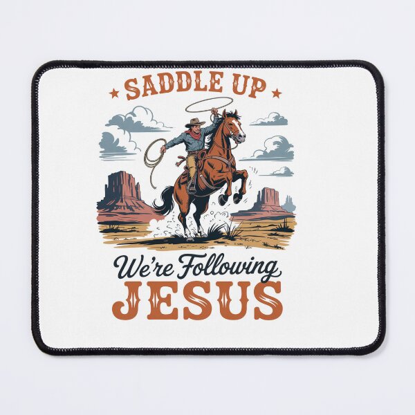 Item preview, Saddle Up We'Re Following Jesus Christian Western designed and sold by Patricsselin.