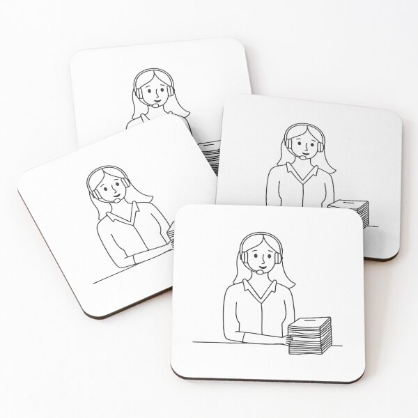 Item preview, A telemarketer checking a list beside a stack of brochures designed and sold by rasagamastore.