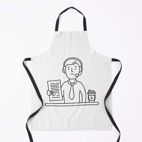 Item preview, A telemarketer holding a script beside a coffee cup designed and sold by rasagamastore.