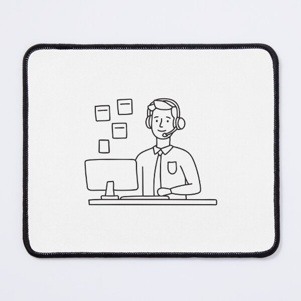 Item preview, A telemarketer sitting near sticky notes on a cubicle wall designed and sold by rasagamastore.