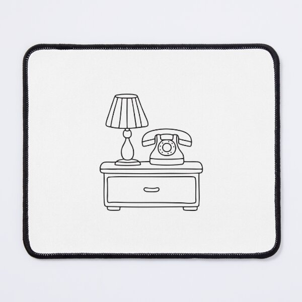 Item preview, A telephone beside a lamp on a nightstand in a bedroom designed and sold by rasagamastore.