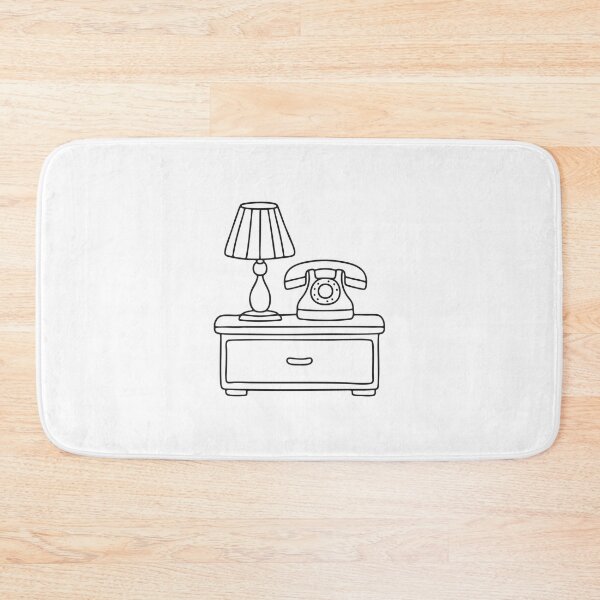 Item preview, A telephone beside a lamp on a nightstand in a bedroom designed and sold by rasagamastore.