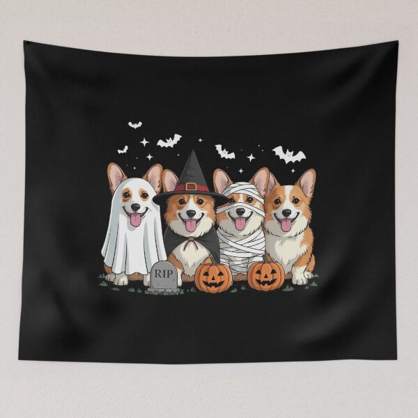 Item preview, Corgi Dog Ghost Witch Mummy Pumpkin Halloween Spooky Season designed and sold by Moon-Ape.