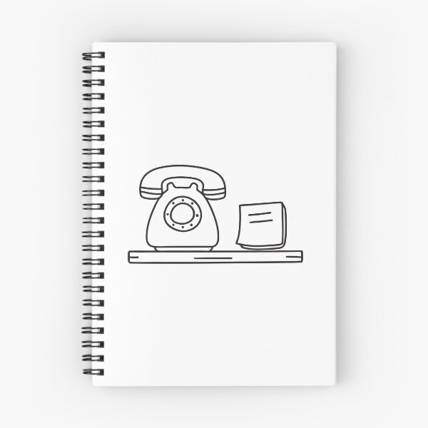 Item preview, A telephone beside a sticky note pad on a wooden shelf designed and sold by rasagamastore.