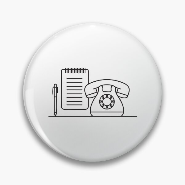 Item preview, A telephone resting on a desk beside a notepad and pen designed and sold by rasagamastore.