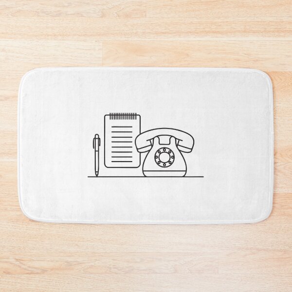 Item preview, A telephone resting on a desk beside a notepad and pen designed and sold by rasagamastore.