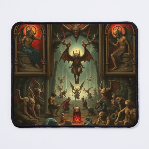 Item preview, Depiction of the layers of Hell fantastical artwork designed and sold by Vintage Designs +.