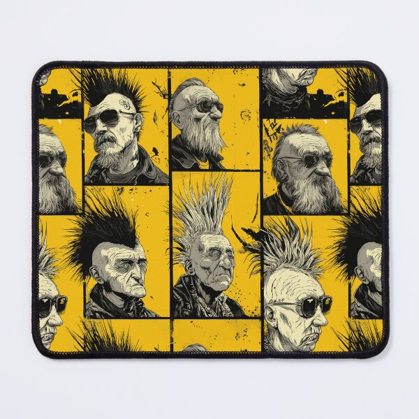 Item preview, Old Punks Never Die | Seven punk rockers with mohawks | Rebel Style Design designed and sold by drizzd.