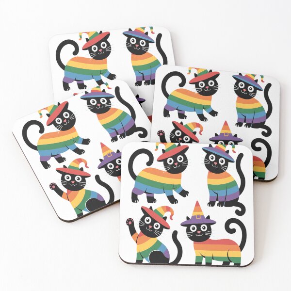 Item preview, Rainbow Cats and Ghosts Cute LGBTQ Christmas Spooky Lesbian designed and sold by VladoZork.
