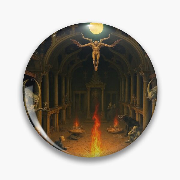 Item preview,  Depiction of the layers of Hell fantastical artwork designed and sold by Vintage Designs +.