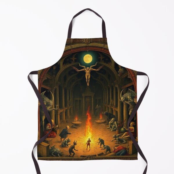 Item preview, Depiction of the layers of Hell fantastical artwork designed and sold by Vintage Designs +.