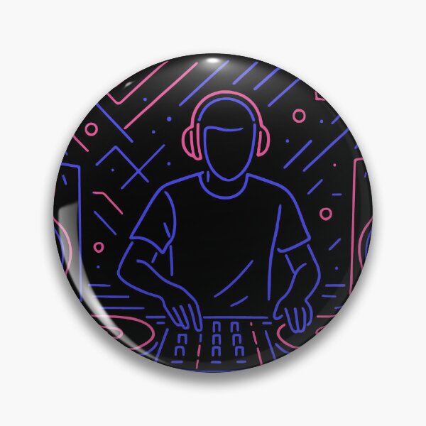 Item preview, Neon Techno DJ – Futuristic Line Art Party designed and sold by DKunic.