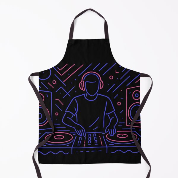 Item preview, Neon Techno DJ – Futuristic Line Art Party designed and sold by DKunic.