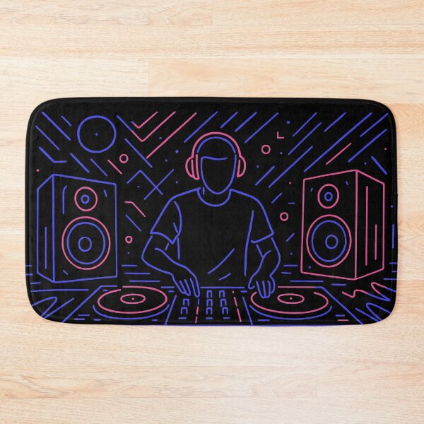 Item preview, Neon Techno DJ – Futuristic Line Art Party designed and sold by DKunic.