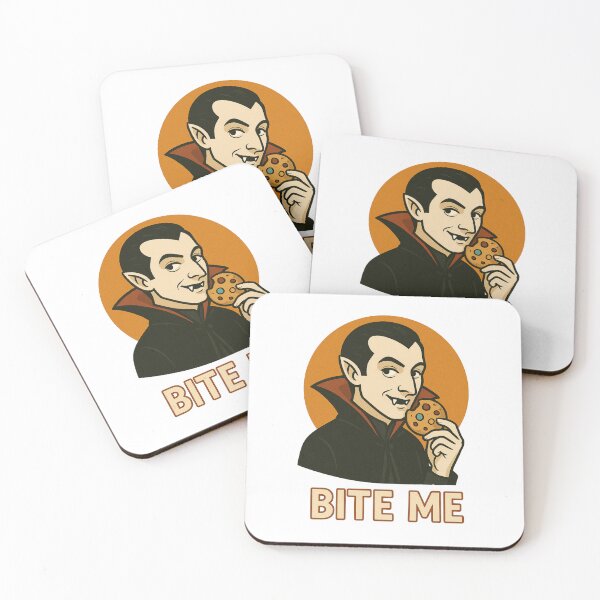 Item preview, Bite Me Vampire – Funny Halloween Cookie Pun Design designed and sold by CanvasFox.