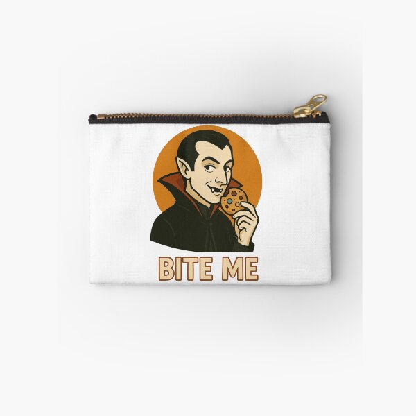 Aperçu de l'œuvre Mords-moi un vampire – Jeu de mots amusant sur les biscuits d'Halloween créée et vendue par CanvasFox.