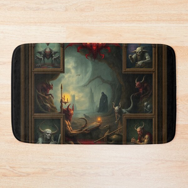 Item preview, Depiction of the layers of Hell fantastical artwork designed and sold by Vintage Designs +.