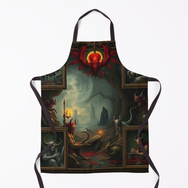 Item preview, Depiction of the layers of Hell fantastical artwork designed and sold by Vintage Designs +.