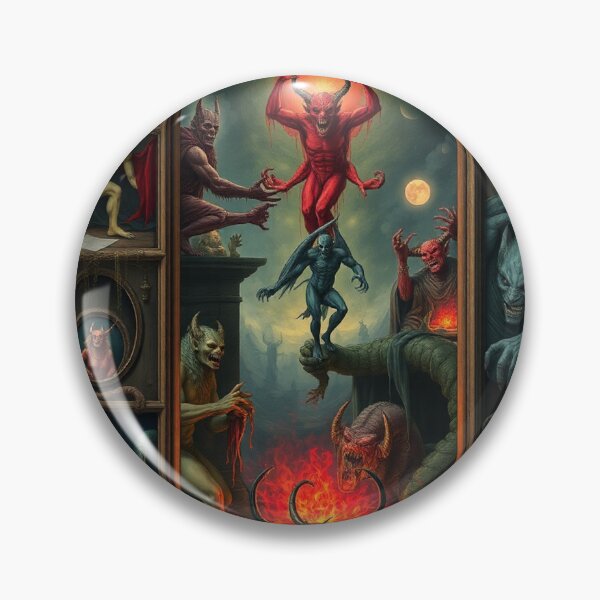 Item preview, Depiction of the layers of Hell fantastical artwork designed and sold by Vintage Designs +.
